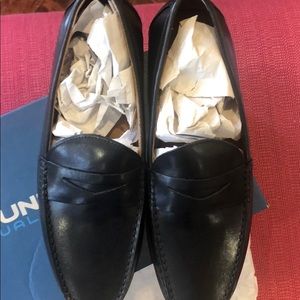 Nunn Bush Black Leather Penny Loafers size 9W NIB